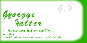 gyorgyi halter business card